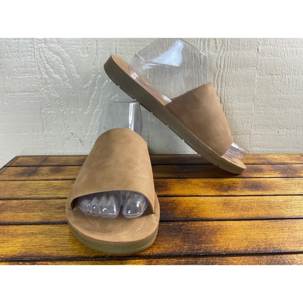 Herstyle Slide Sandals‎ Womens 9 Tan Brown Casual Comfort Shoes